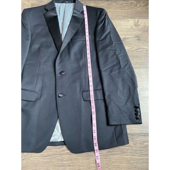 EUC MENS Calvin Klein 100% wool black 2 button sport blazer suit jacket size 40R - Picture 7 of 10